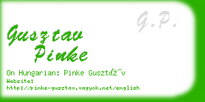 gusztav pinke business card